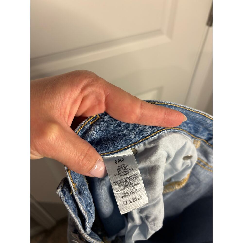 Aéropostale High Rise Super Wide Leg Jeans Women’s Size 6 Light Wash Denim - Picture 5 of 6